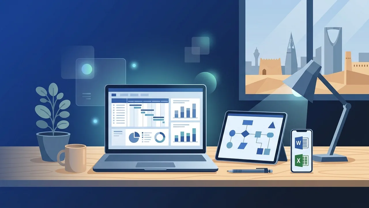 Office 365 pro business+ visio + project for 5 devices ببساطة — شرح مفصل