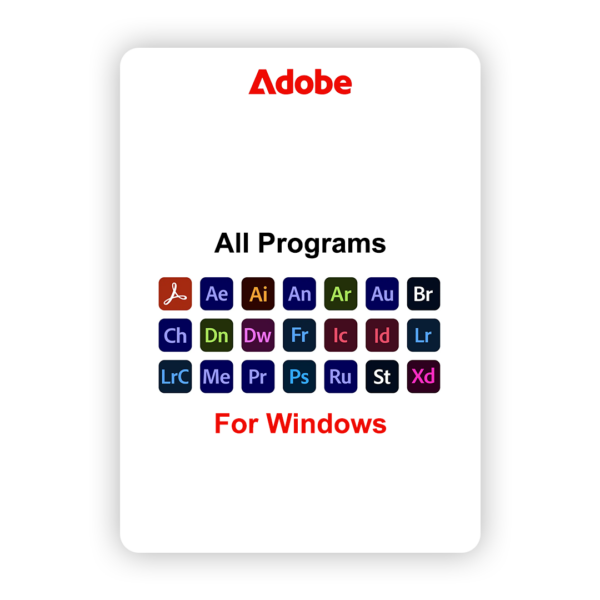 ادوبي المجموعة الكاملة 2025 ويندوز دائم