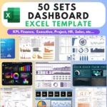 قوالب اكسل جاهزة للأعمال 50 Sets Dashboard Excel Template